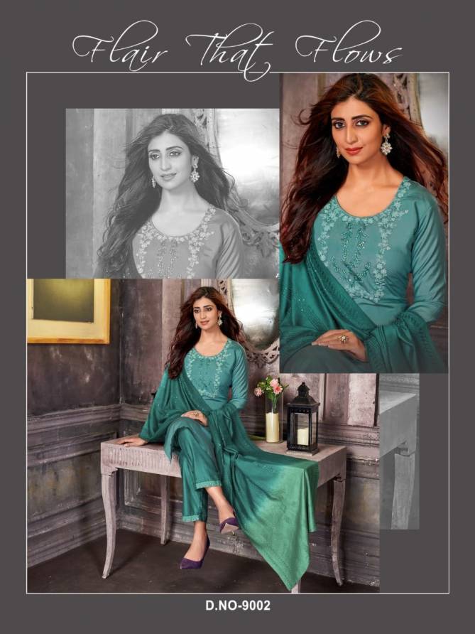 Divine Wear 4 Fancy Festive Wear Designer Roman Silk Salwar Sui Collection